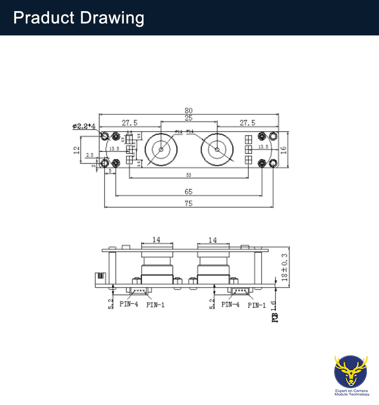 Mae J.S.K.-015HDR-V1.0 5mp Facial recognition dual lens USB binocular liveness detection camera 4 3 双目500W 015HDR详情4